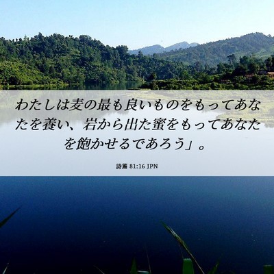 Picture 06 - 詩篇 81:16 JPN - わたしは麦の最も良いものをもって - Bible Verse Picture