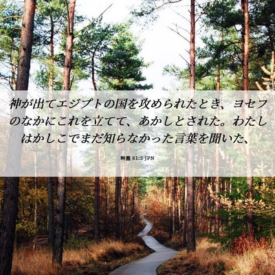 Picture 06 - 詩篇 81:5 JPN - 神が出てエジプトの国を攻められた - Bible Verse Picture