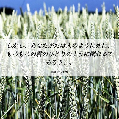 Picture 06 - 詩篇 82:7 JPN - しかし、あなたがたは人のように死 - Bible Verse Picture