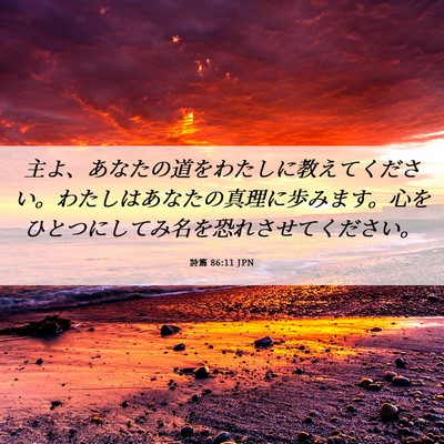 Picture 06 - 詩篇 86:11 JPN - 主よ、あなたの道をわたしに教えて - Bible Verse Picture