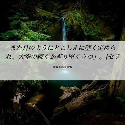 Picture 06 - 詩篇 89:37 JPN - また月のようにとこしえに堅く定め - Bible Verse Picture