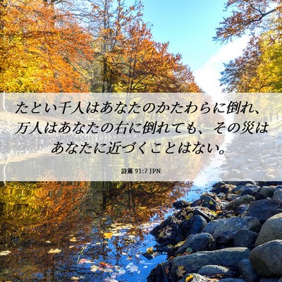 Picture 06 - 詩篇 91:7 JPN - たとい千人はあなたのかたわらに倒 - Bible Verse Picture