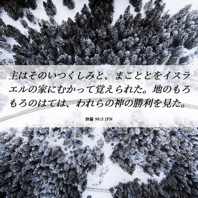 Picture 06 - 詩篇 98:3 JPN - 主はそのいつくしみと、まこととを - Bible Verse Picture