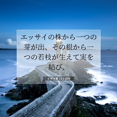 Picture 07 - イザヤ書 11:1 JPN - エッサイの株から一つの芽が出、そ - Bible Verse Picture