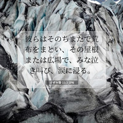 Picture 07 - イザヤ書 15:3 JPN - 彼らはそのちまたで荒布をまとい、 - Bible Verse Picture