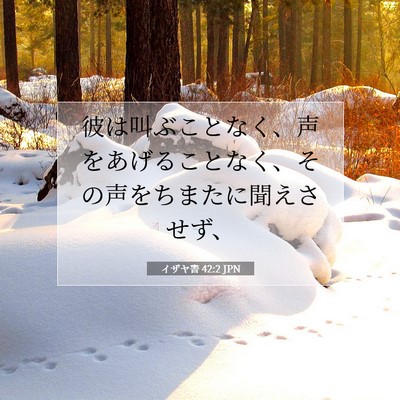 Picture 07 - イザヤ書 42:2 JPN - 彼は叫ぶことなく、声をあげること - Bible Verse Picture