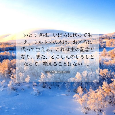 Picture 07 - イザヤ書 55:13 JPN - いとすぎは、いばらに代って生え、 - Bible Verse Picture