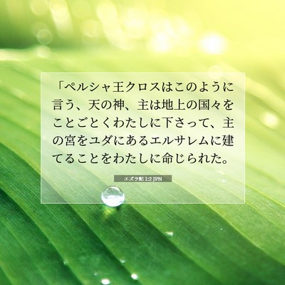 Picture 07 - エズラ記 1:2 JPN - 「ペルシャ王クロスはこのように言 - Bible Verse Picture