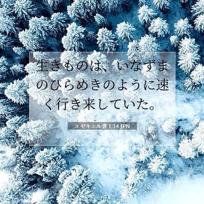 Picture 07 - エゼキエル書 1:14 JPN - 生きものは、いなずまのひらめきの - Bible Verse Picture