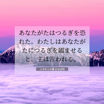 Picture 07 - エゼキエル書 11:8 JPN - あなたがたはつるぎを恐れた。わた - Bible Verse Picture