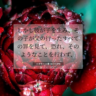 Picture 07 - エゼキエル書 18:14 JPN - しかし彼が子を生み、その子が父の - Bible Verse Picture