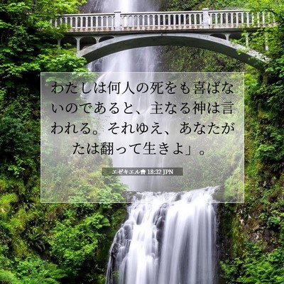 Picture 07 - エゼキエル書 18:32 JPN - わたしは何人の死をも喜ばないので - Bible Verse Picture