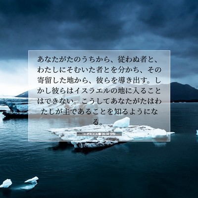 Picture 07 - エゼキエル書 20:38 JPN - あなたがたのうちから、従わぬ者と - Bible Verse Picture