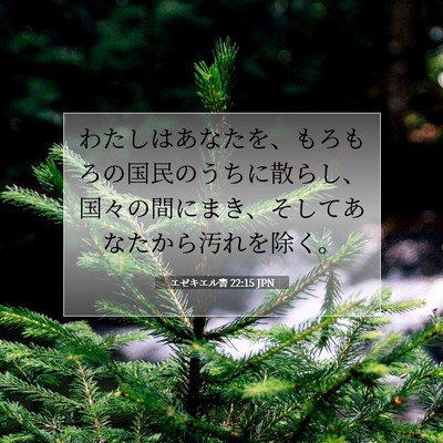 Picture 07 - エゼキエル書 22:15 JPN - わたしはあなたを、もろもろの国民 - Bible Verse Picture