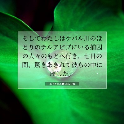 Picture 07 - エゼキエル書 3:15 JPN - そしてわたしはケバル川のほとりの - Bible Verse Picture