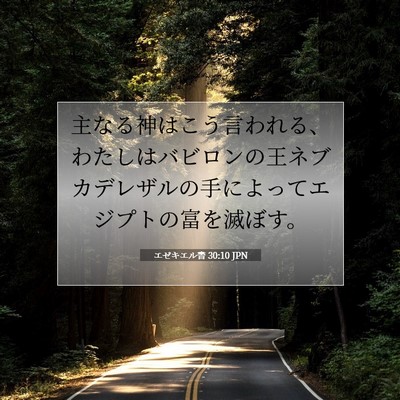 Picture 07 - エゼキエル書 30:10 JPN - 主なる神はこう言われる、わたしは - Bible Verse Picture