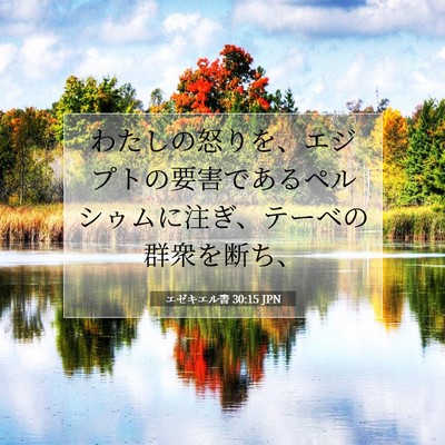 Picture 07 - エゼキエル書 30:15 JPN - わたしの怒りを、エジプトの要害で - Bible Verse Picture