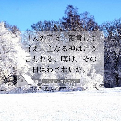 Picture 07 - エゼキエル書 30:2 JPN - 「人の子よ、預言して言え、主なる - Bible Verse Picture