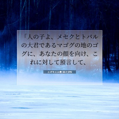 Picture 07 - エゼキエル書 38:2 JPN - 「人の子よ、メセクとトバルの大君 - Bible Verse Picture