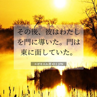 Picture 07 - エゼキエル書 43:1 JPN - その後、彼はわたしを門に導いた。 - Bible Verse Picture
