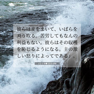 Picture 07 - エレミヤ書 12:13 JPN - 彼らは麦をまいて、いばらを刈り取 - Bible Verse Picture