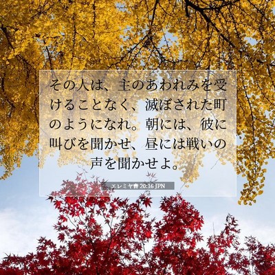 Picture 07 - エレミヤ書 20:16 JPN - その人は、主のあわれみを受けるこ - Bible Verse Picture