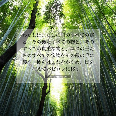 Picture 07 - エレミヤ書 20:5 JPN - わたしはまたこの町のすべての富と - Bible Verse Picture