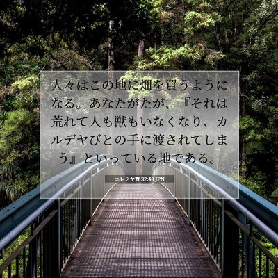 Picture 07 - エレミヤ書 32:43 JPN - 人々はこの地に畑を買うようになる - Bible Verse Picture