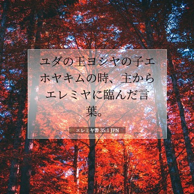 Picture 07 - エレミヤ書 35:1 JPN - ユダの王ヨシヤの子エホヤキムの時 - Bible Verse Picture
