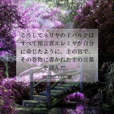 Picture 07 - エレミヤ書 36:8 JPN - こうしてネリヤの子バルクはすべて - Bible Verse Picture