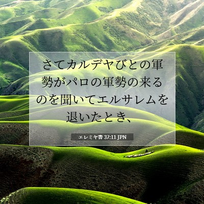 Picture 07 - エレミヤ書 37:11 JPN - さてカルデヤびとの軍勢がパロの軍 - Bible Verse Picture
