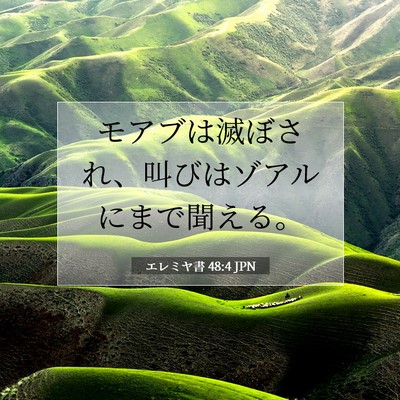 Picture 07 - エレミヤ書 48:4 JPN - モアブは滅ぼされ、叫びはゾアルに - Bible Verse Picture