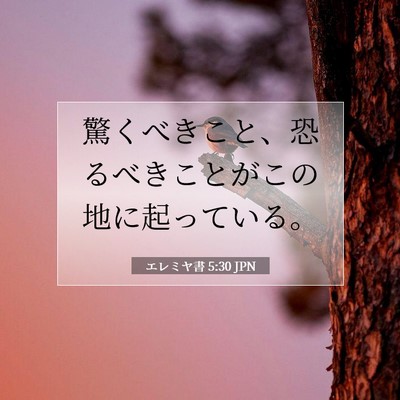 Picture 07 - エレミヤ書 5:30 JPN - 驚くべきこと、恐るべきことがこの - Bible Verse Picture