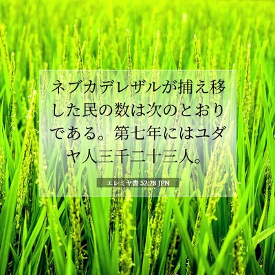 Picture 07 - エレミヤ書 52:28 JPN - ネブカデレザルが捕え移した民の数 - Bible Verse Picture