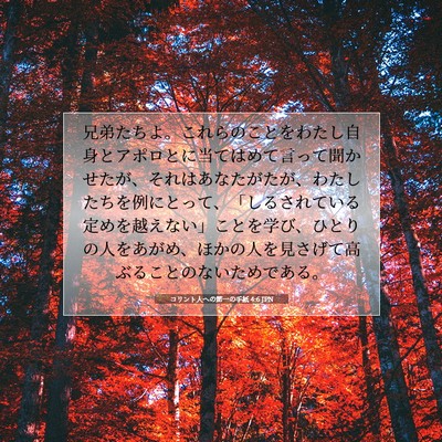Picture 07 - コリント人への第一の手紙 4:6 JPN - 兄弟たちよ。これらのことをわたし - Bible Verse Picture