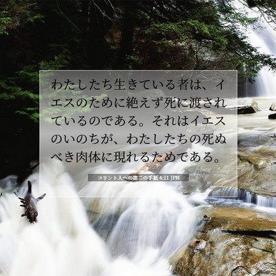 Picture 07 - コリント人への第二の手紙 4:11 JPN - わたしたち生きている者は、イエス - Bible Verse Picture