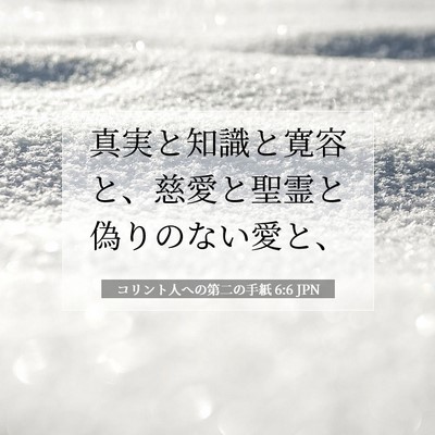 Picture 07 - コリント人への第二の手紙 6:6 JPN - 真実と知識と寛容と、慈愛と聖霊と - Bible Verse Picture