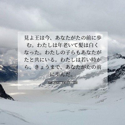Picture 07 - サムエル記上 12:2 JPN - 見よ王は今、あなたがたの前に歩む - Bible Verse Picture