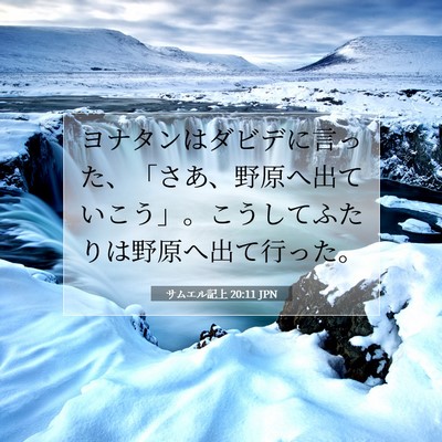 Picture 07 - サムエル記上 20:11 JPN - ヨナタンはダビデに言った、「さあ - Bible Verse Picture