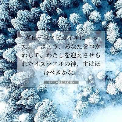 Picture 07 - サムエル記上 25:32 JPN - ダビデはアビガイルに言った、「き - Bible Verse Picture