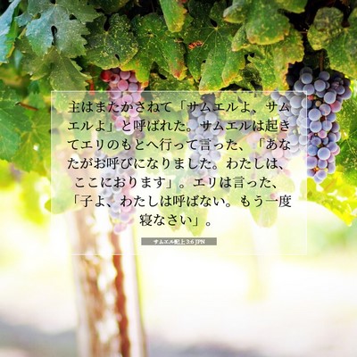 Picture 07 - サムエル記上 3:6 JPN - 主はまたかさねて「サムエルよ、サ - Bible Verse Picture