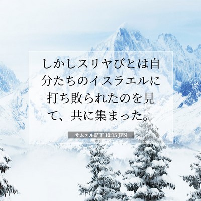 Picture 07 - サムエル記下 10:15 JPN - しかしスリヤびとは自分たちのイス - Bible Verse Picture
