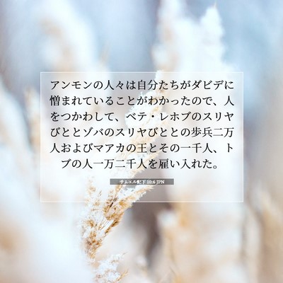 Picture 07 - サムエル記下 10:6 JPN - アンモンの人々は自分たちがダビデ - Bible Verse Picture