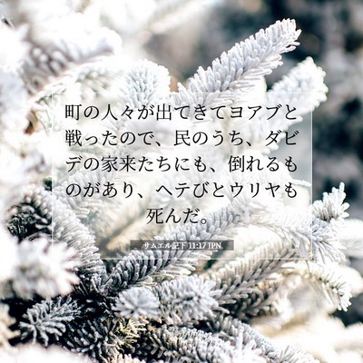 Picture 07 - サムエル記下 11:17 JPN - 町の人々が出てきてヨアブと戦った - Bible Verse Picture