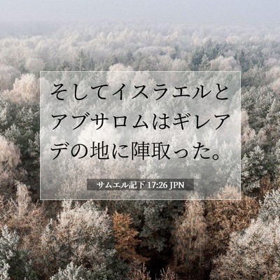 Picture 07 - サムエル記下 17:26 JPN - そしてイスラエルとアブサロムはギ - Bible Verse Picture