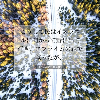 Picture 07 - サムエル記下 18:6 JPN - こうして民はイスラエルに向かって - Bible Verse Picture