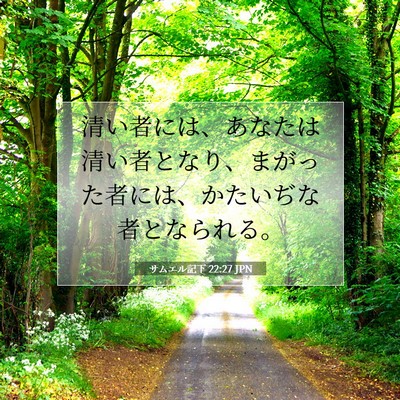 Picture 07 - サムエル記下 22:27 JPN - 清い者には、あなたは清い者となり - Bible Verse Picture