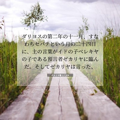 Picture 07 - ゼカリヤ書 1:7 JPN - ダリヨスの第二年の十一月、すなわ - Bible Verse Picture