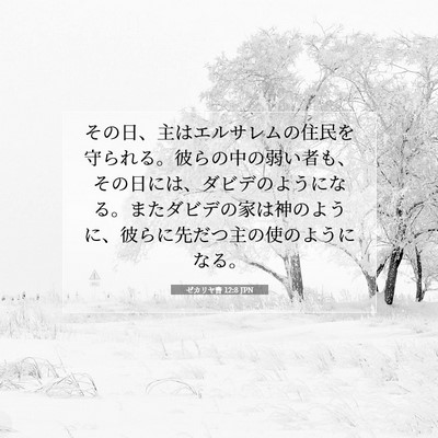 Picture 07 - ゼカリヤ書 12:8 JPN - その日、主はエルサレムの住民を守 - Bible Verse Picture