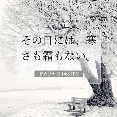 Picture 07 - ゼカリヤ書 14:6 JPN - その日には、寒さも霜もない。 - Bible Verse Picture